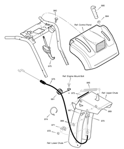 Remote Control Diagram and Parts List for C950-52313-1 2004 Briggs and Stratton Snow Blower